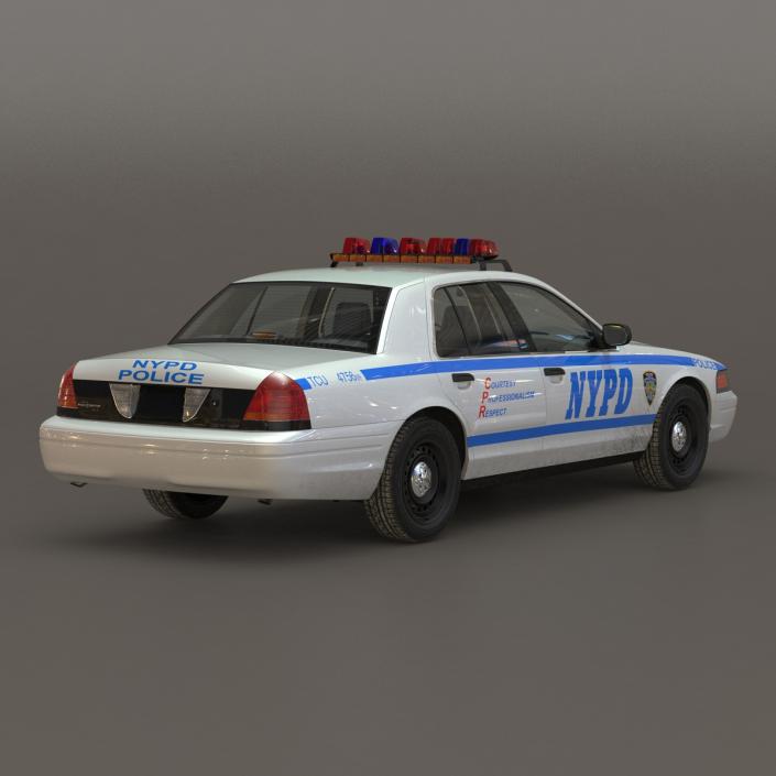 Generic Police Car NYPD Simple Interior 3D model