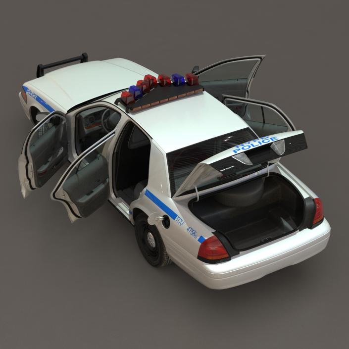 Generic Police Car NYPD Simple Interior 3D model
