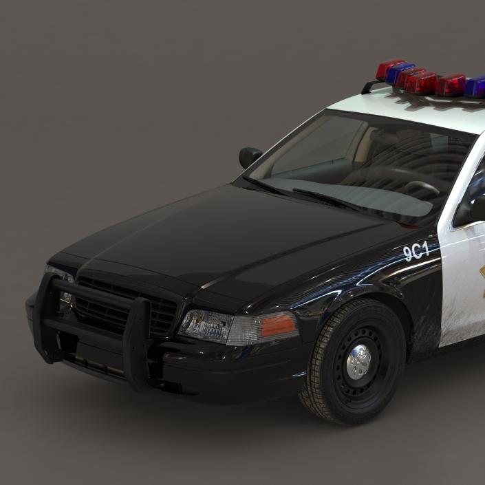 Generic Police Car 2 Rigged 3D