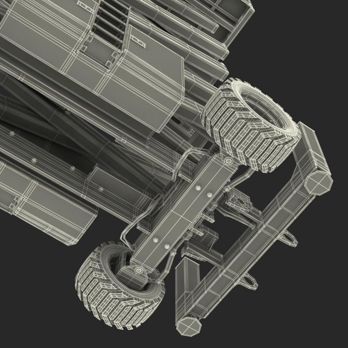 Engine Powered Scissor Lift Generic 3 Rigged 3D model
