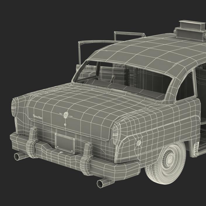 3D Old NYC Checker Cab Rigged