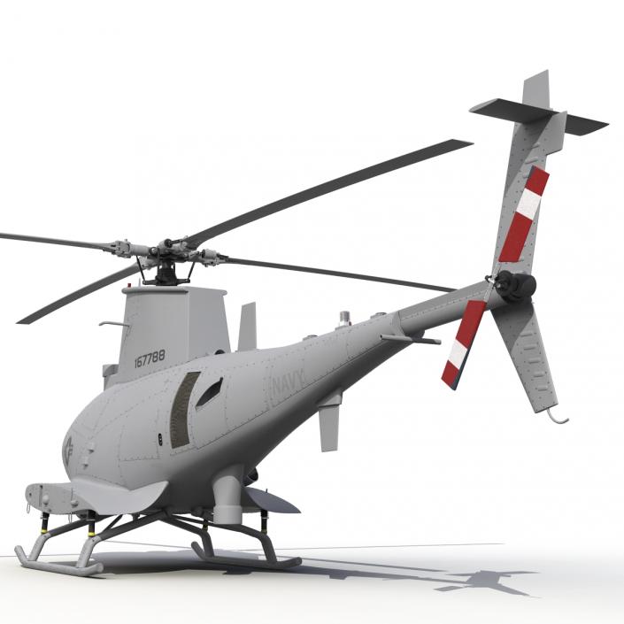 Northrop Grumman MQ 8B Fire Scout UAV Rigged 3D model