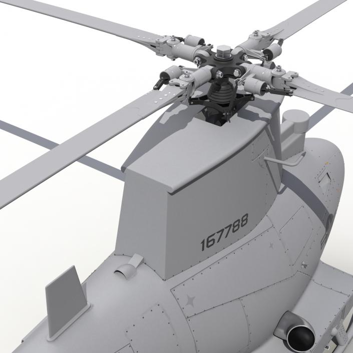 Northrop Grumman MQ 8B Fire Scout UAV Rigged 3D model