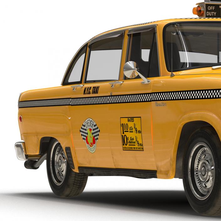 OLD NYC Checker Cab 3D model