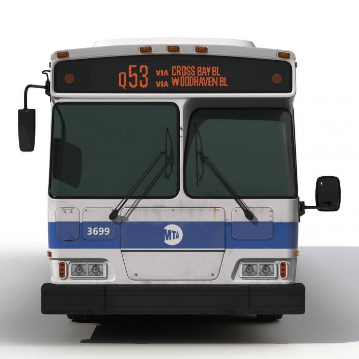 3D MTA New York City Bus Q53 Simple Interior