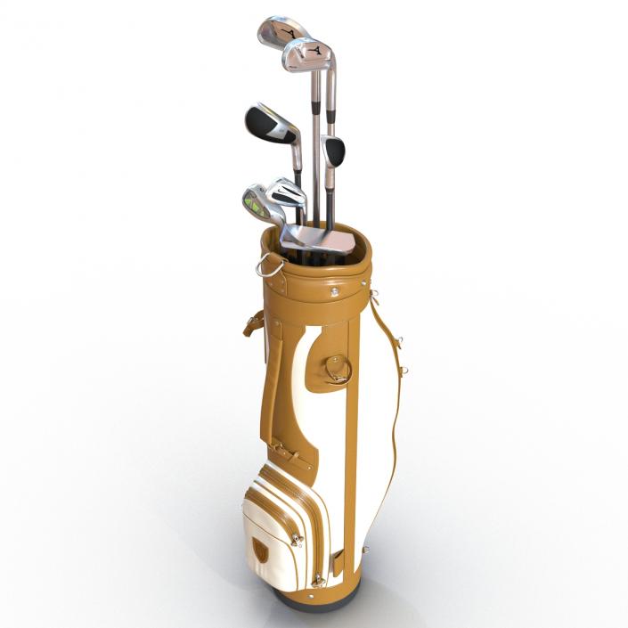 3D model Golf Bag and Clubs 3