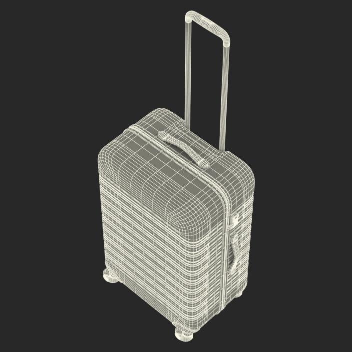 Plastic Trolley Luggage Bag Violet 3D model
