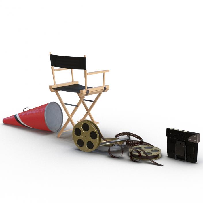 3D Director Chair and Accessories Collection 4 model
