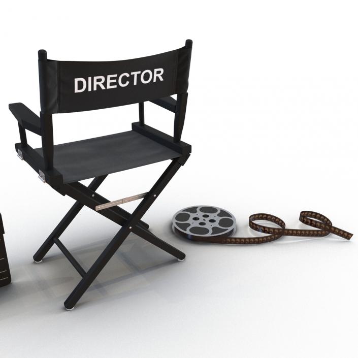 3D Director Chair and Accessories Collection 3 model