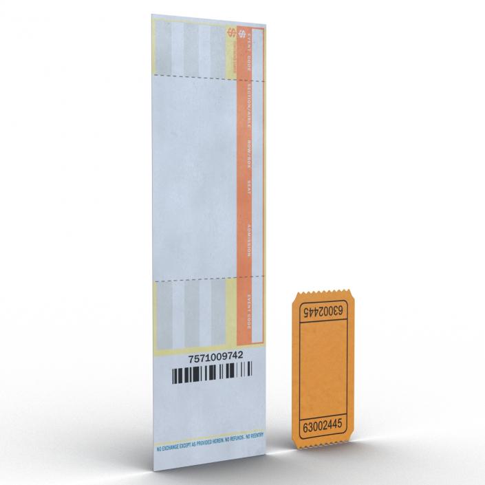 3D Tickets Collection model