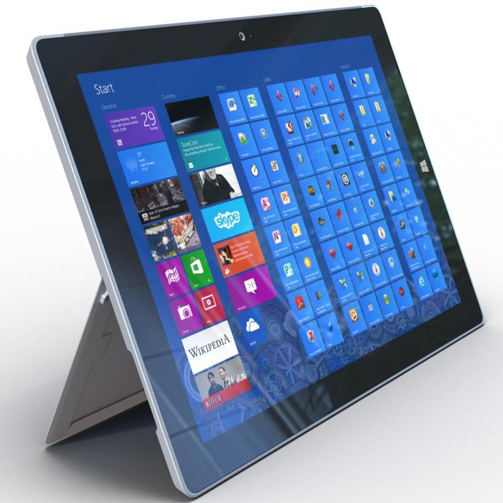 3D Microsoft Surface 3 Tablet