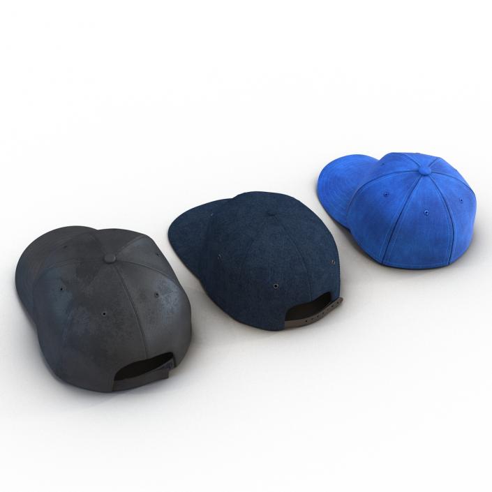 Baseball Hats Collection 3D model