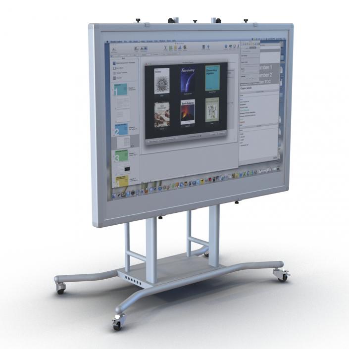 3D model Interactive Whiteboard Mobile Stand