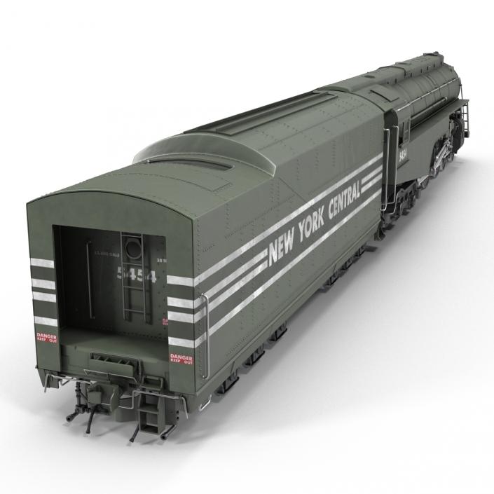 3D NYC Dreyfuss Hudson Steam Train Rigged model