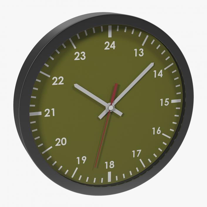 3D Office Clock Green model