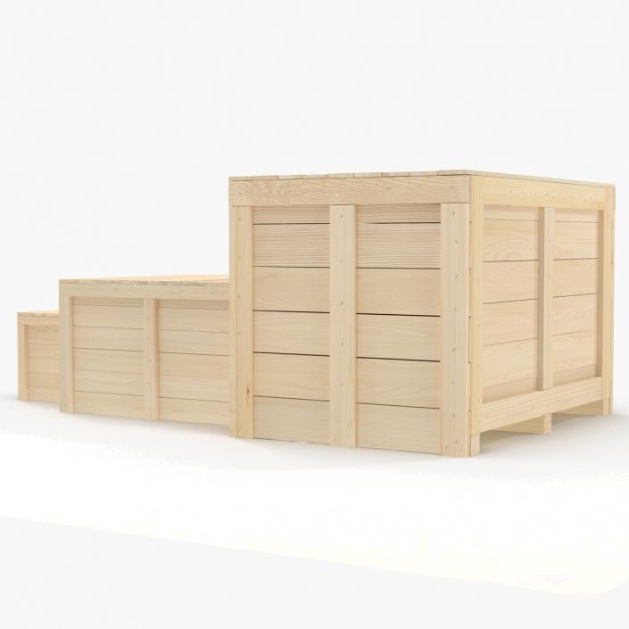 3D Wooden Shipping Crates Collection model