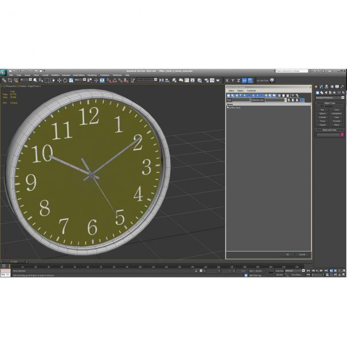 3D model Office Clock 2 Green