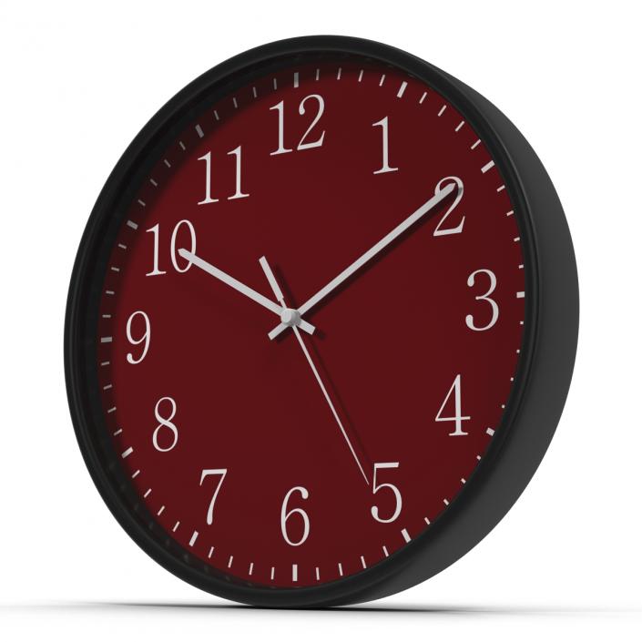 3D Office Clock 2 Red model