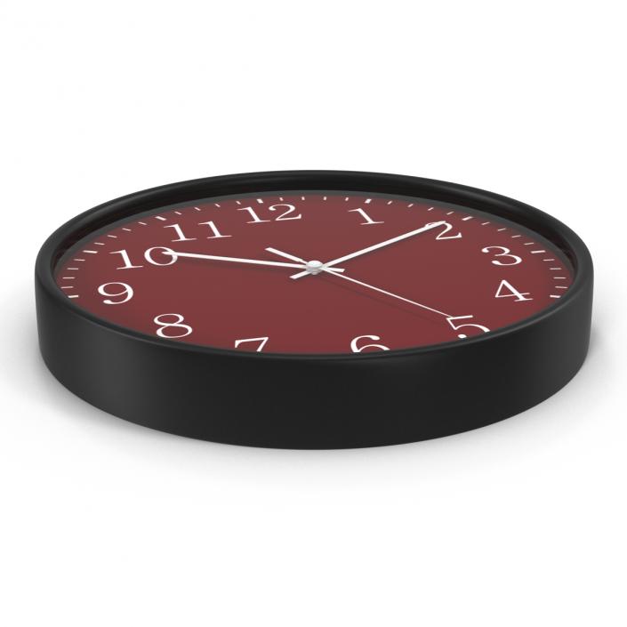 3D Office Clock 2 Red model