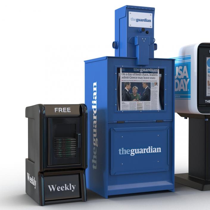 3D Newspaper Boxes Collection