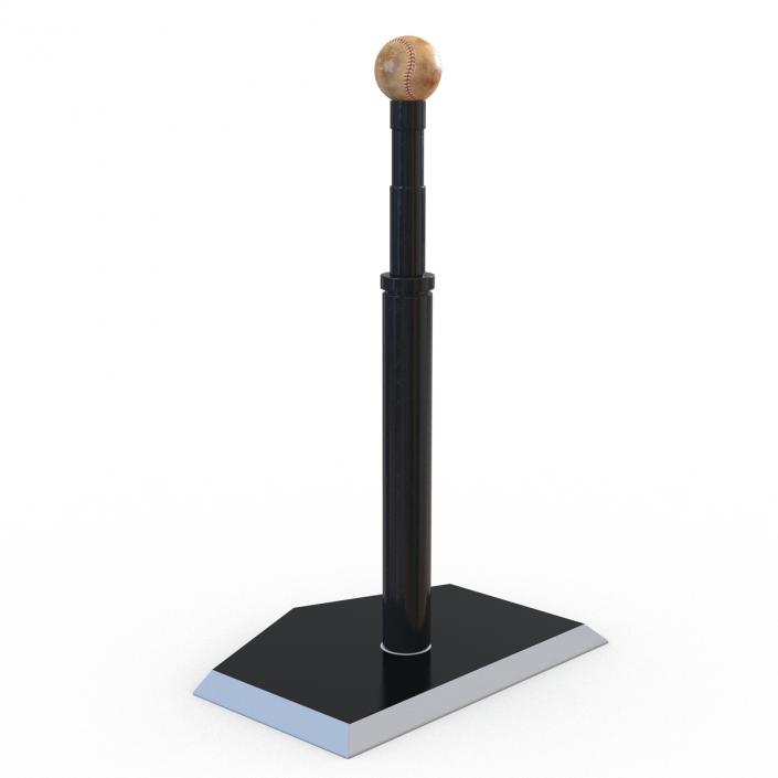 Baseball Batting Tee and Ball 3D model