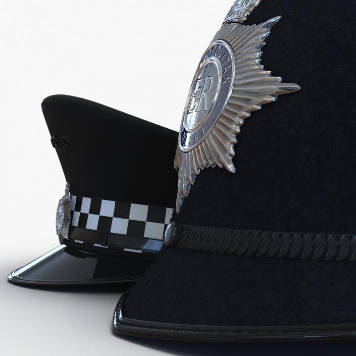 3D model Uk Police Hats Collection