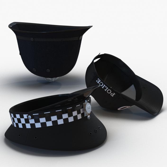 Police Hats Collection 3D