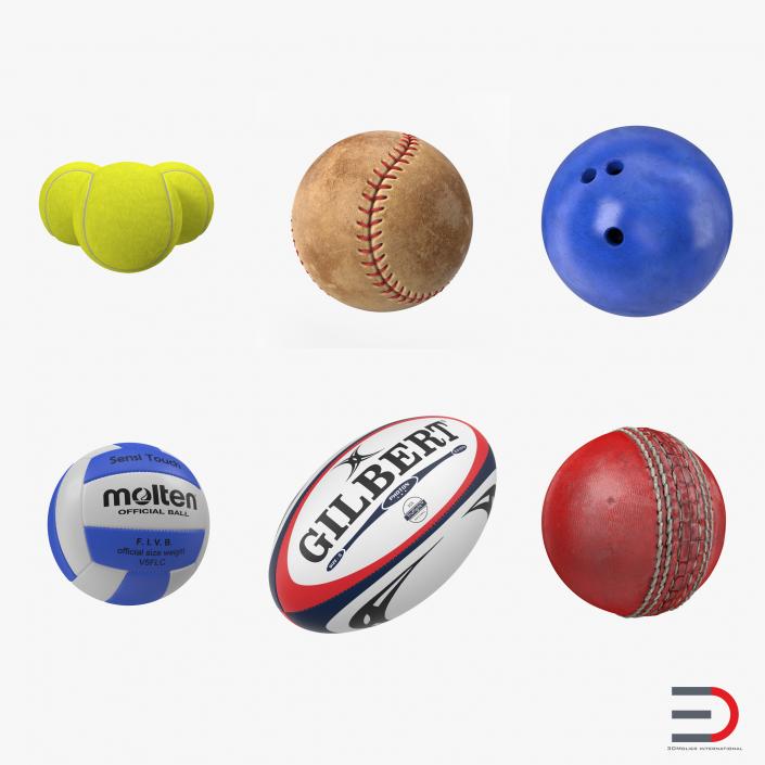 Sport Balls Collection 2 3D model