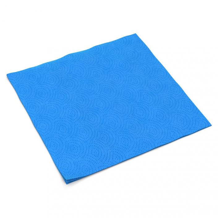 Paper Napkin Blue 3D
