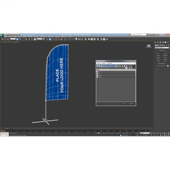 Banner Stand 4 Generic 3D