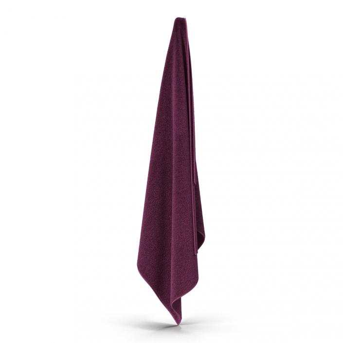 Hanging Bathroom Towel Purple 3D model