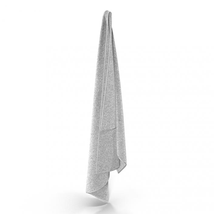 3D Hanging Bathroom Towel White model