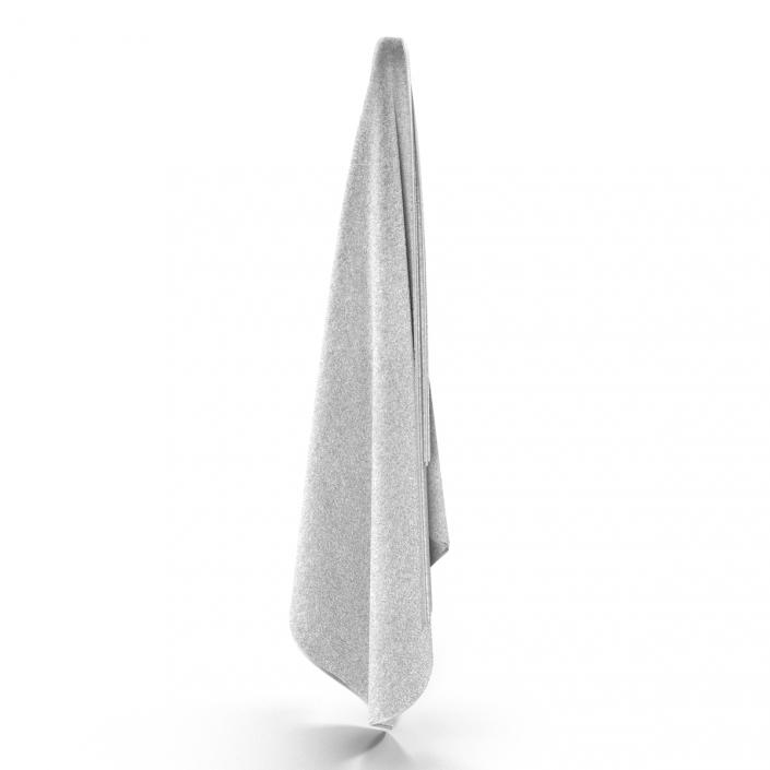 3D Hanging Bathroom Towel White model