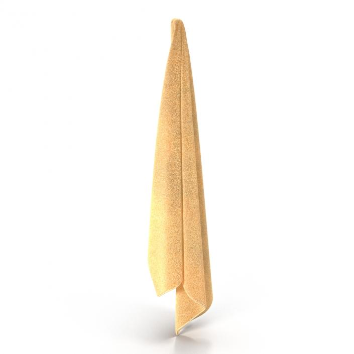 Hanging Bathroom Towel Yellow 3D model