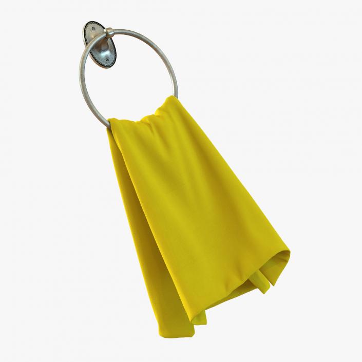 3D Hanging Bathroom Towel 2 Yellow