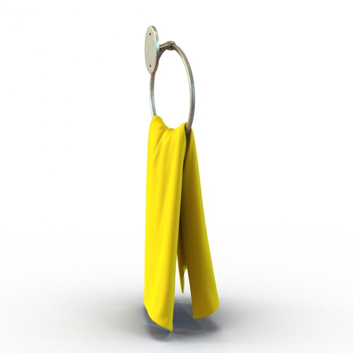 3D Hanging Bathroom Towel 2 Yellow