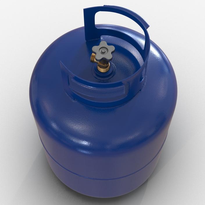 Gas Cylinder Blue 3D