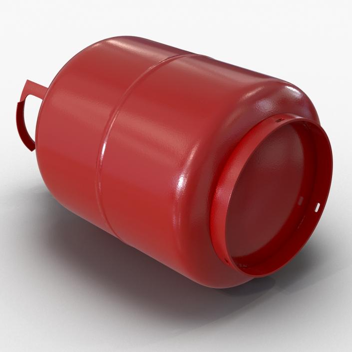 3D Gas Cylinder Red