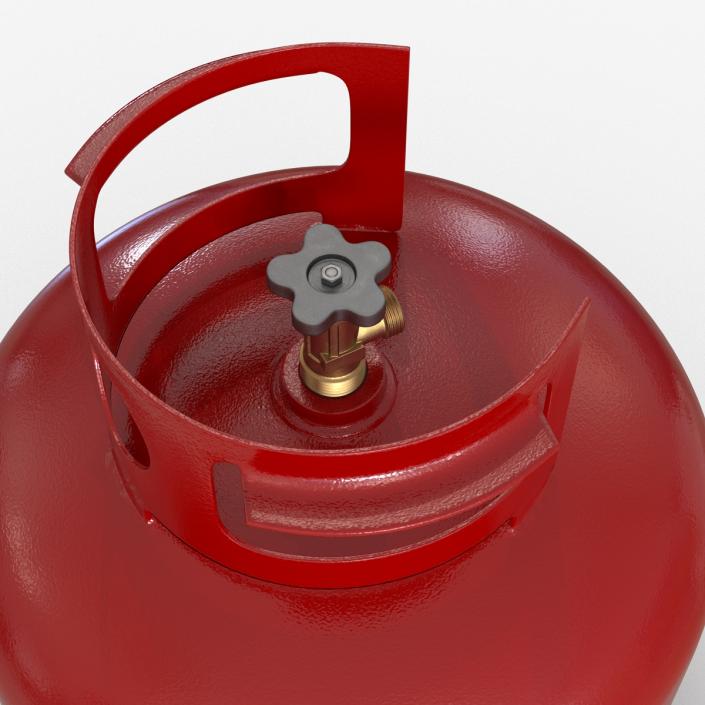 3D Gas Cylinder Red