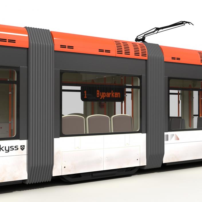 Light Rail Train Bybanen 3D model