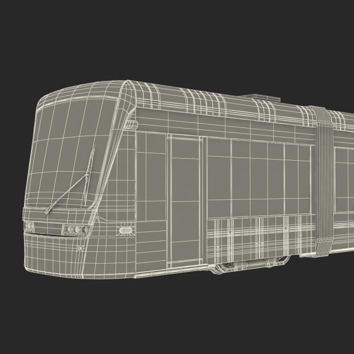 3D model Light Rail Train Bybanen Simple Interior
