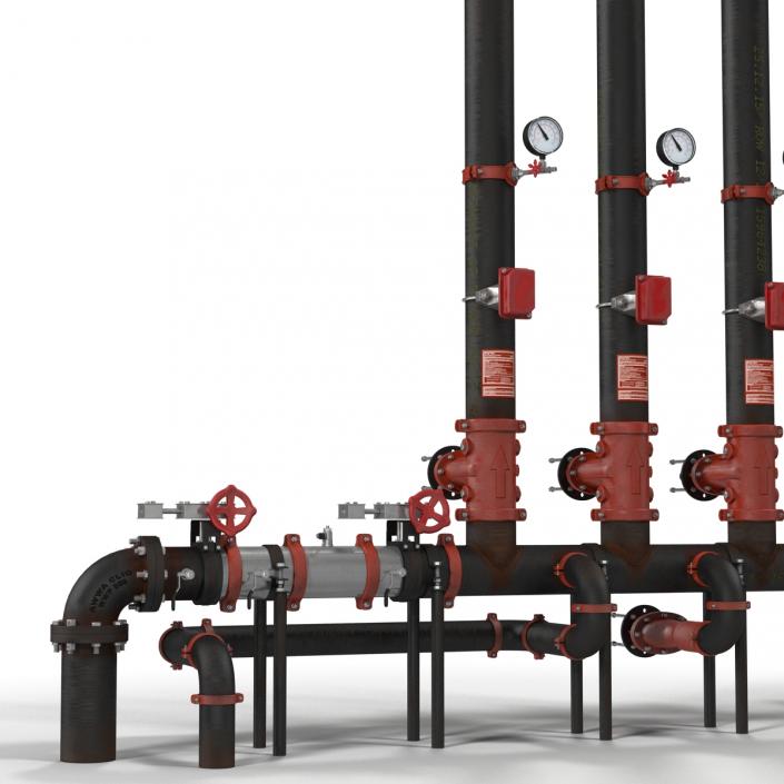 3D Industrial Pipes 4 model