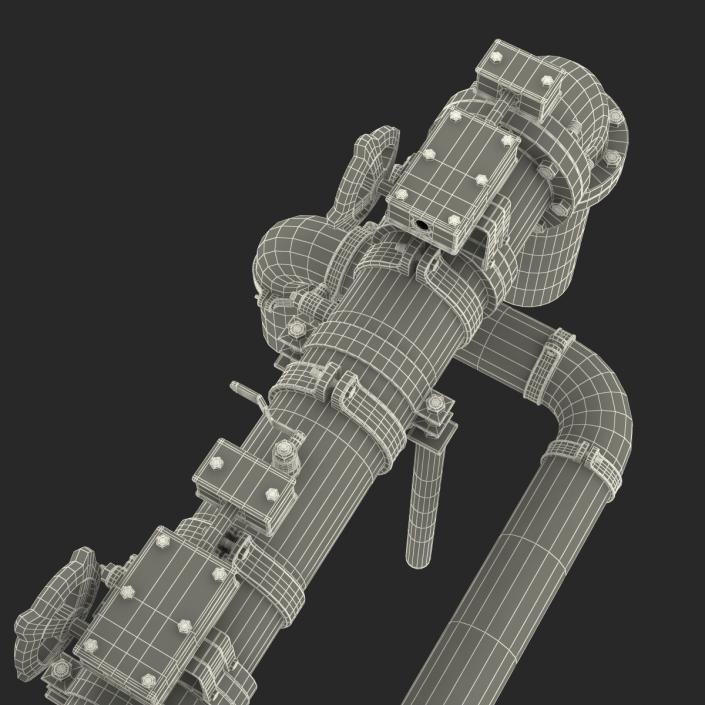 3D Industrial Pipes 4 model