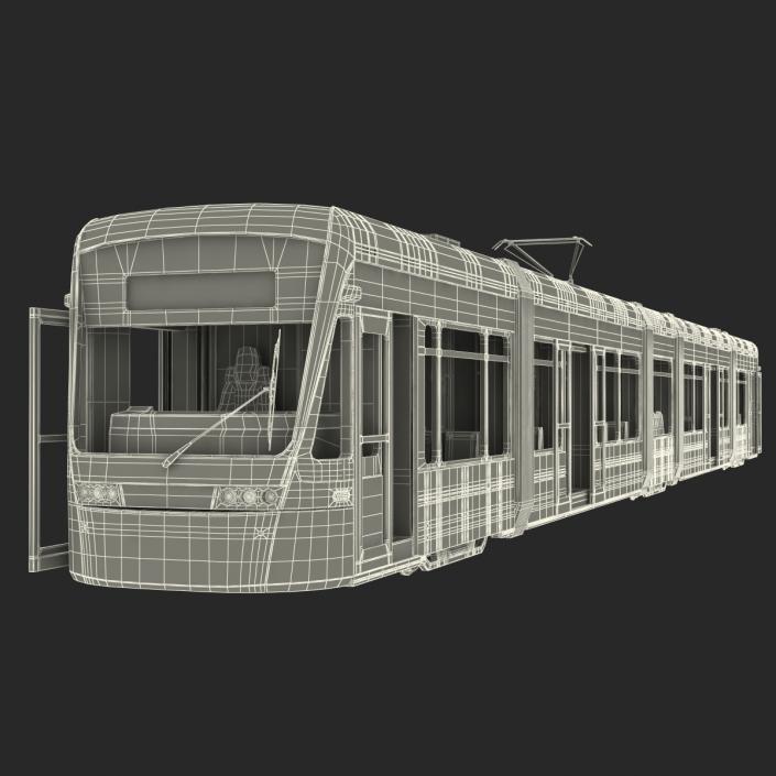 3D Light Rail Train Bybanen Rigged