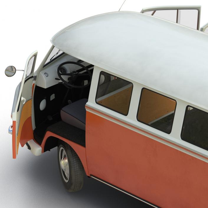3D model Volkswagen Type 2 Brown Rigged