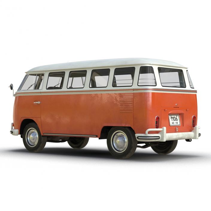 3D Volkswagen Type 2 Brown model