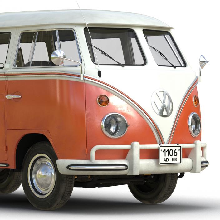 3D Volkswagen Type 2 Brown model