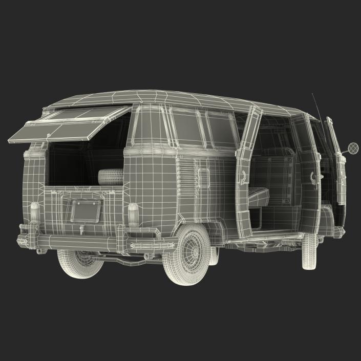 Volkswagen Type 2 Brown Simple Interior 3D model