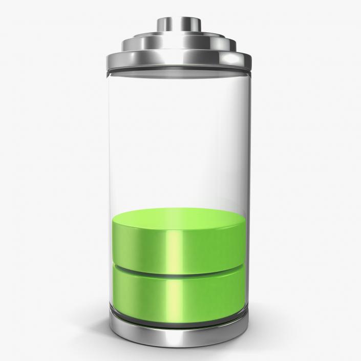 3D model Cell Phone Battery Icon 2