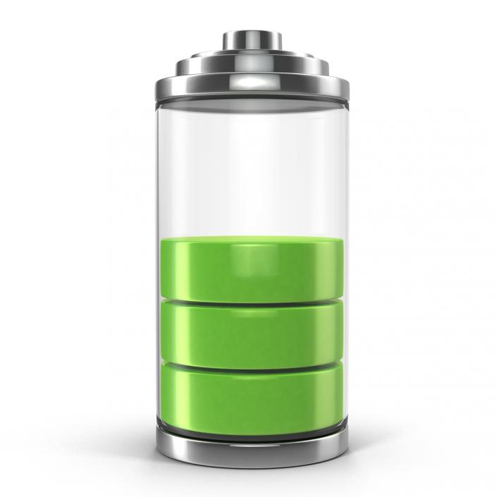 3D model Cell Phone Battery Icon 3